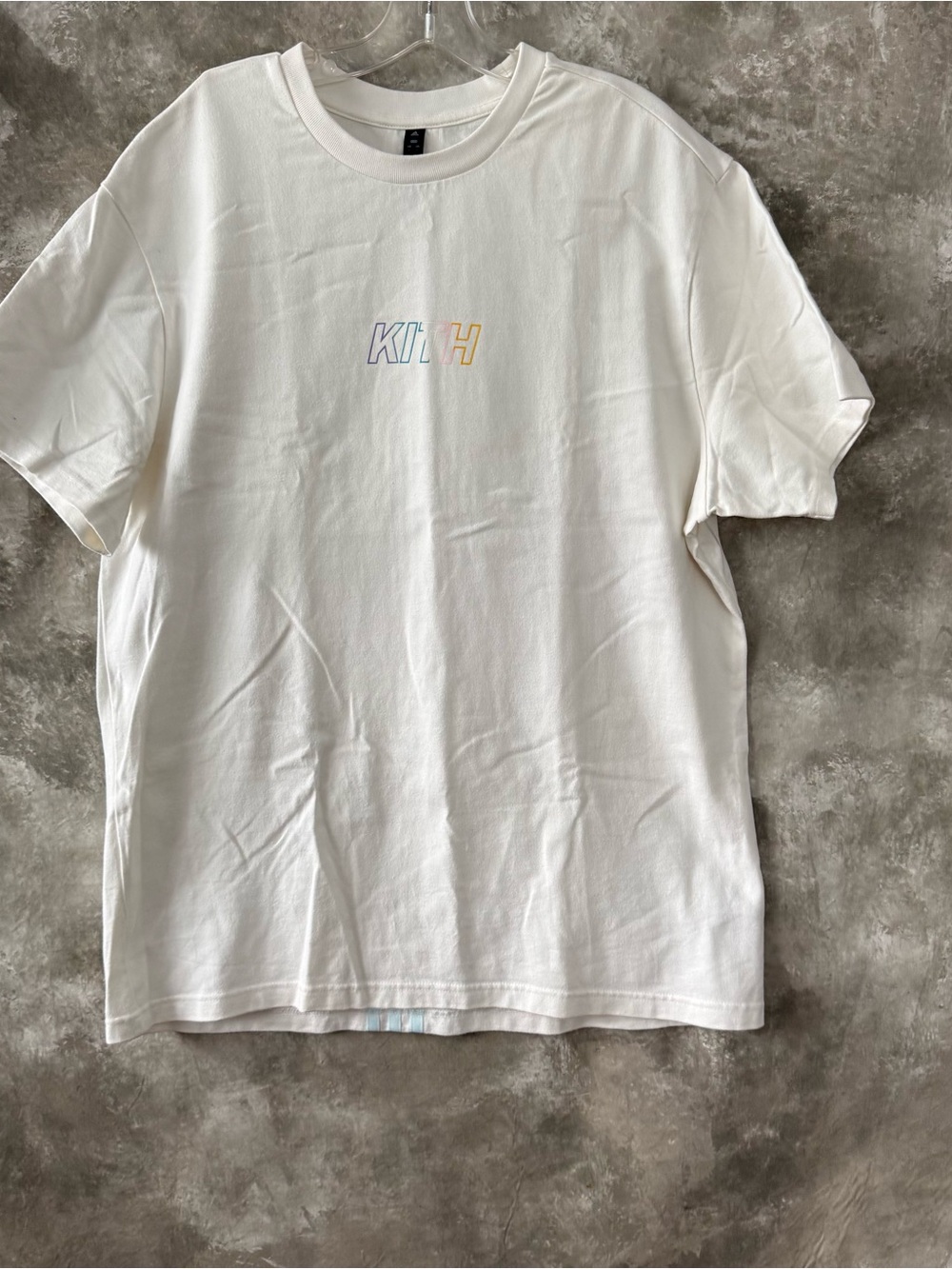 Kith White Logo Tee with Pastel Accent love 27)
